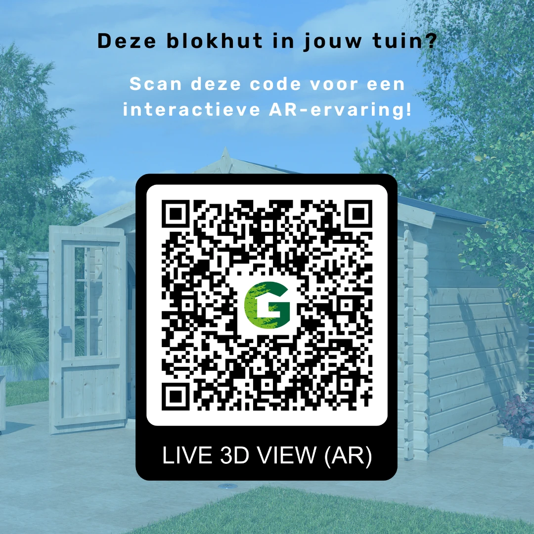 Woodlands Blokhut Oregon 295 x 295 cm - Afbeelding 5